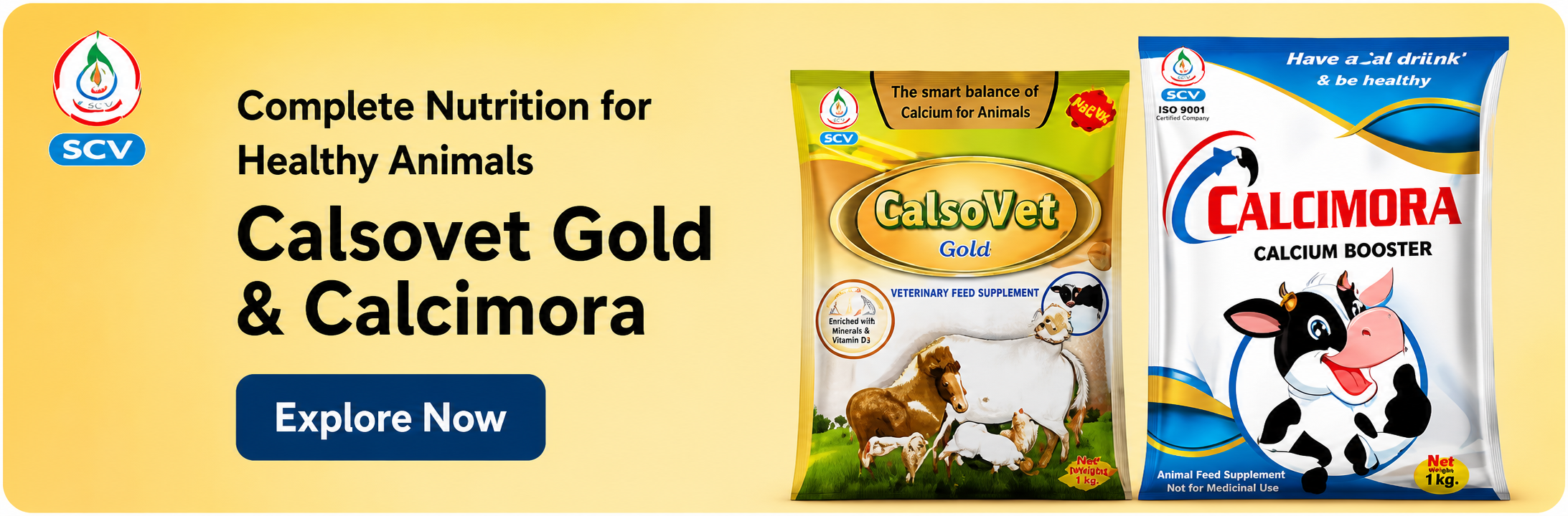Explore Calsovet Gold and Calcimora nutrition products